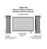Square Weave Straight Planter Stands Gate Set - SelectSpace Partitions - GS102
