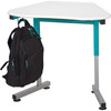 Stagger Adjustable Desk with Hard Plastic Top - Columbia DK-TLG (with book bag hook)