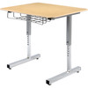 XL Pedestal Desk with Hard Plastic Top - Columbia DK-TLG-RECT-2226-AM