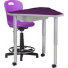 Large Puzzle Diamond Galaxy Table - Columbia TB-ACG-DIAMOND-6452-AO **Chair Not Included**