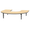 Apex Horseshoe Adjustable Height Floor Table with Light Duty Melamine Top - Marco 38-2270-C 