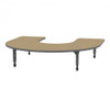 Apex Series Horseshoe Floor Table with Light Duty Melamine Top - Marco