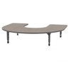 Apex Horseshoe Adjustable Height Floor Table with Light Duty Melamine Top - Marco 38-2270-C 