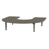 Apex Horseshoe Adjustable Height Floor Table with Light Duty Melamine Top - Marco 38-2270-C 