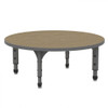 Apex Round Adjustable Height Floor Table with Light Duty Melamine Top - Marco