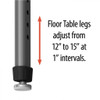 Apex Series Floor Table Leg Information