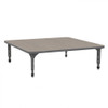 Apex Square Adjustable Height Floor Table with Light Duty Melamine Top - Marco 38-2216-C