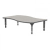 Apex Wave Adjustable Height Floor Table with Light Duty Melamine Top - Marco 38-2258-C