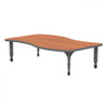 Apex Wave Adjustable Height Floor Table with Light Duty Melamine Top - Marco 38-2258-C