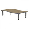 Apex Wave Adjustable Height Floor Table with Light Duty Melamine Top - Marco 38-2258-C