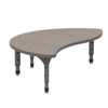Apex Series Wave Half Round Floor Table with Light Duty Melamine Top - Marco