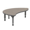 Apex Wave Half Round Adjustable Height Floor Table with Light Duty Melamine Top - Marco 38-2252-C