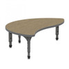 Apex Series Wave Half Round Floor Table with Light Duty Melamine Top - Marco