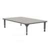 Apex Rectangle Adjustable Height Floor Table with Light Duty Melamine Top - Marco