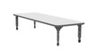 Apex Rectangle Adjustable Height Floor Table with Dry Erase Melamine Top - Marco