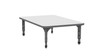 Apex Rectangle Adjustable Height Floor Table with Dry Erase Melamine Top - Marco