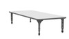 Apex Rectangle Adjustable Height Floor Table with Dry Erase Melamine Top - Marco