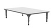Apex Rectangle Adjustable Height Floor Table with Dry Erase Melamine Top - Marco