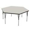MG2200 Series Hexagon Adjustable Height Activity Table with Dry Erase Melamine Top - Marco MG2254