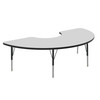 MG2200 Series Half Moon Adjustable Height Activity Table with Dry Erase Melamine Top - Marco MG2279