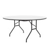 High Intensity Color Round Commercial High Pressure Fixed Height Folding Table - Correll