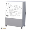 Tall Mobile Cubby Storage Cart with Magnetic White Board Backing