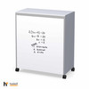 Voyager Storage Cart with Shelves and Magnetic Whiteboard Back - Haskell