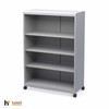 Voyager Storage Cart with Shelves and Magnetic Whiteboard Back - Haskell