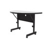 Half Round Adjustable Height Flip Top Nesting Table with Dry Erase Markerboard Top - Correll FT2448DEHR