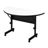 Half Round Adjustable Height Dry Erase Flip Top Nesting Table - Correll FT2448DEHR