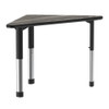 Wing Shape Collaborative Desk with Deluxe High Pressure Laminate Top - Correll AD3041-WING