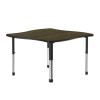 Swerve Shape Collaborative Desk with Deluxe High Pressure Laminate Top - Correll AD4242-SWV
