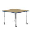 Swerve Shape Collaborative Desk with Deluxe High Pressure Laminate Top - Correll AD4242-SWV