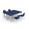 A&D Elementary Adjustable Height Two Student Desk Package with Chairs - Paragon