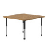 Swerve Shape Collaborative Desk with Thermal Fused Laminate Top - Correll AD4242TF-SWV