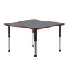 Swerve Shape Collaborative Desk with Thermal Fused Laminate Top - Correll AD4242TF-SWV