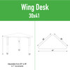 Dry Erase Markerboard Wing Shape Collaborative Desk - Correll AD3041DE-WING