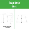 Dry Erase Markerboard Trapezoid Collaborative Desk - Correll AD2232DE-TRP