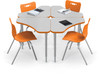 Hierarchy Boomerang Desks and Hierarchy Chairs Bundle - MooreCo