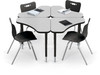 Hierarchy Boomerang Desks and Hierarchy Chairs Bundle - MooreCo
