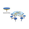 Round Mobile Stool Table