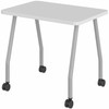 Echo Rectangular Individual Student Desk, shown with casters - Haskell