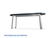 Akt Racetrack Table - MooreCo - Rectangular Leg Style