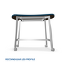 Akt Quad Table with Rectangular Leg Style  - MooreCo