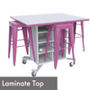 Hideaway Storage Tables, shown with laminate top - CEF