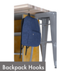 Hideaway Storage Tables, shown with backpack hook - CEF