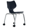 Flavors 16"H Mobile Stack Chair with Chrome Legs - Smith System 11854#CHR Navy