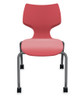 Flavors 18"H Mobile Stack Chair with Platinum Legs - Smith System 11855#PLT Red **Extended lead time color