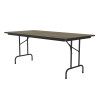 Rectangular High Pressure Laminate Designer Folding Table with Fixed Height, Shown Without Matching Edge Band - Correll
