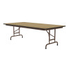 Rectangular Woodgrain High Pressure Laminate Designer Folding Table with Adjustable Height - Correll (CFA0000PX-Designer)